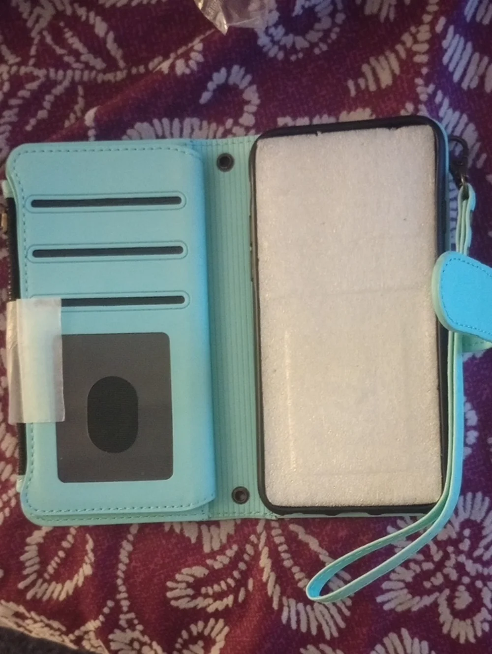 iPhone 6/7/8 Aqua Turquoise Phone Wallet Case